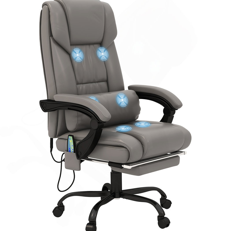 Vinsetto High Back Vibration Massage Office Chair with 6 PoinRemote