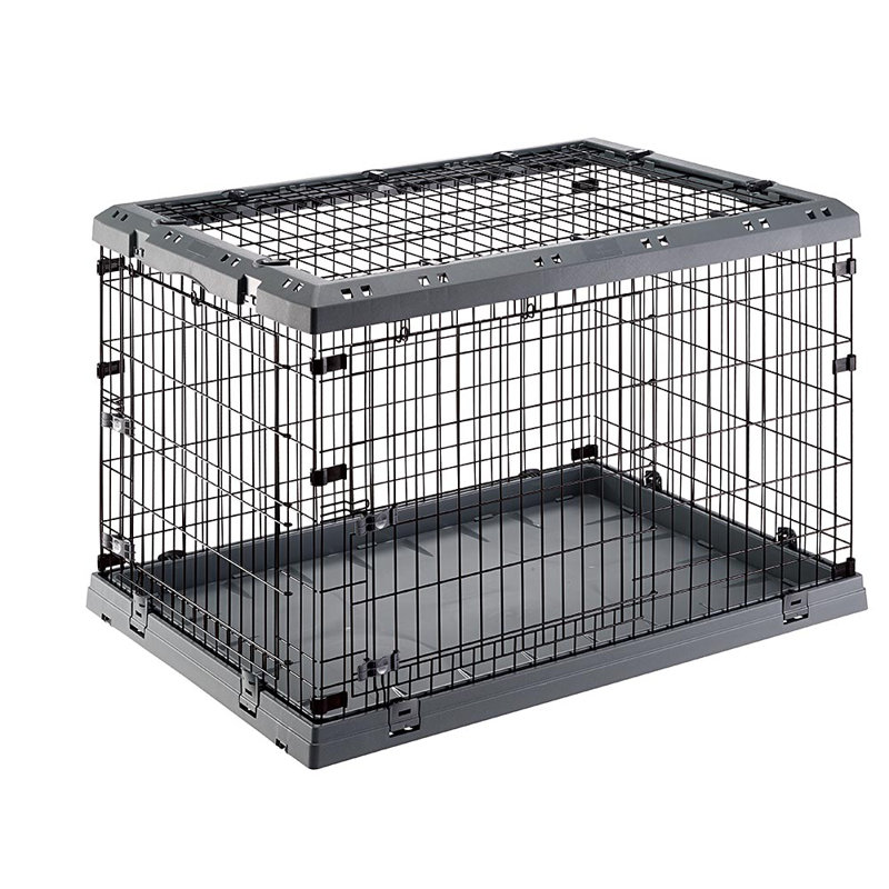 Pet Crate with 3 Doors, 73.5cm H x 77cm W x 107cm D