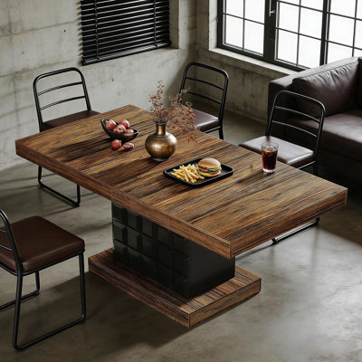 Chic table de cuisine et de salle à manger rectangulaire, parfaite pour les intérieurs modernes et polyvalente dans n'importe quelle pièce.