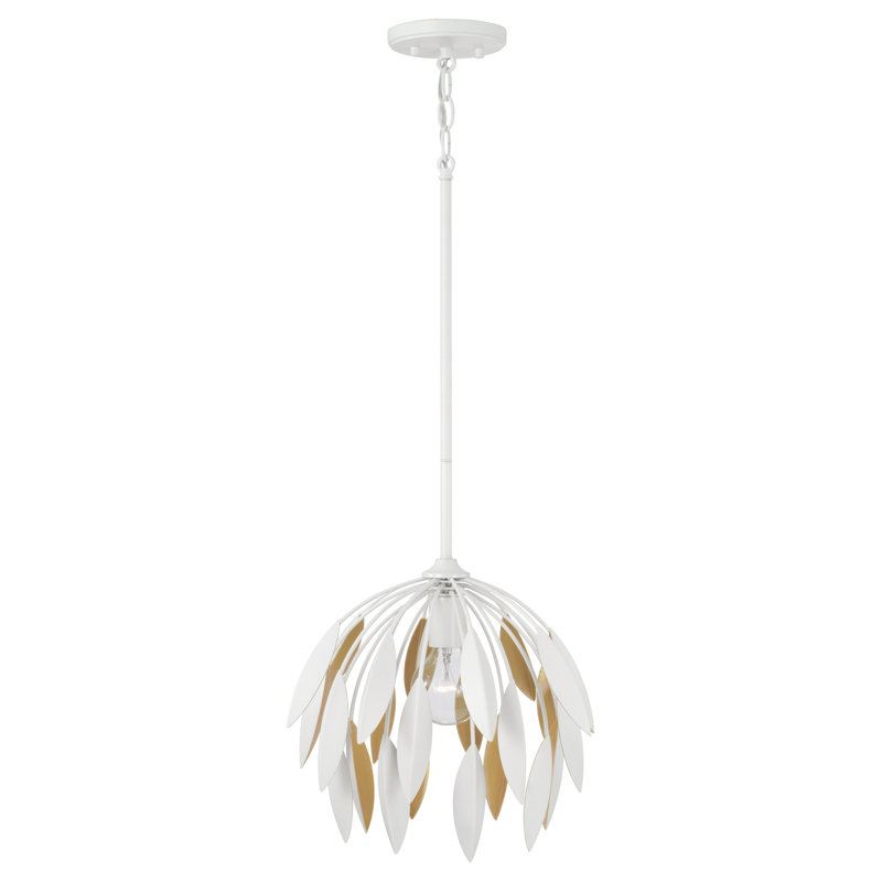 1 - Light Novelty Pendant, White, 63"H x 14"W x 14"D