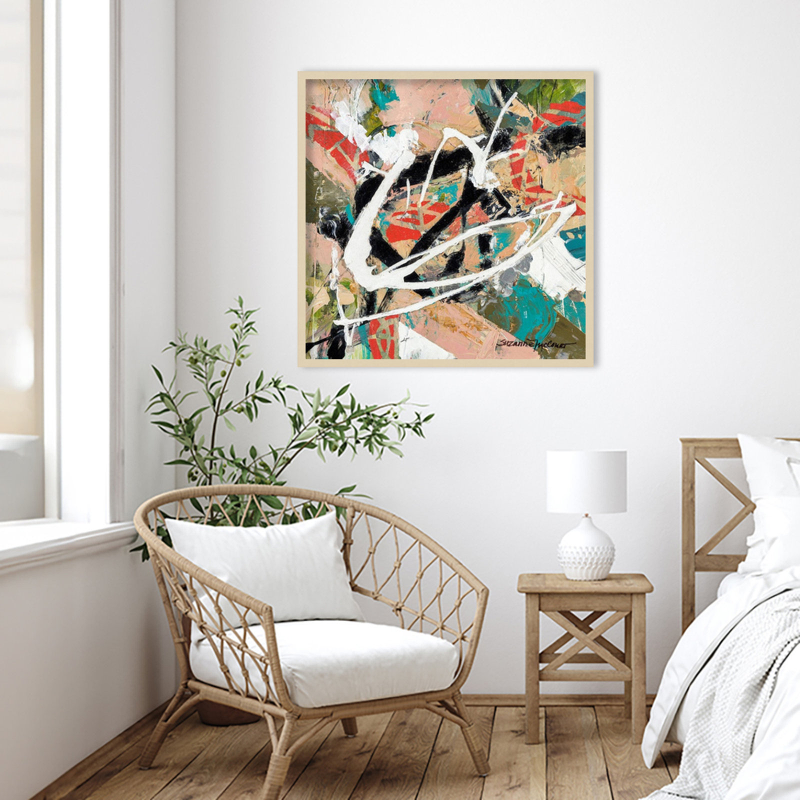 Sutter "Stacked" Print by Suzanne McCourt, Brown, 33" H x 33" W