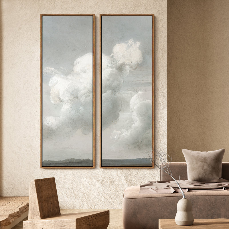 Ensemble de 2 toiles encadrées 20 x 60 pouces, Naturel