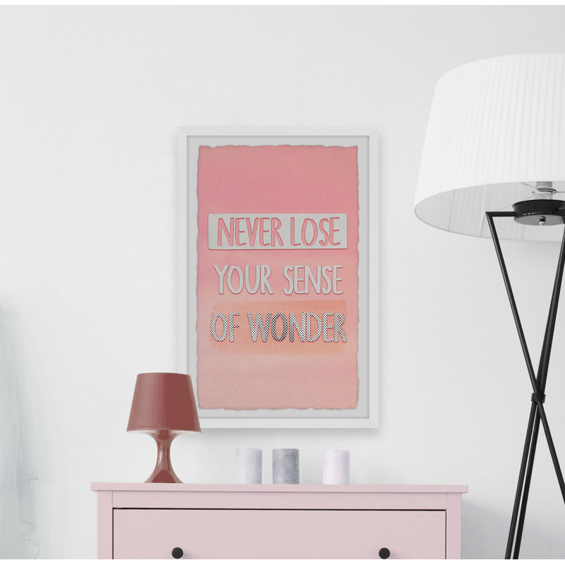 «Never Lose Your Sense Of Wonder II», reproduction encadrée, H 36 po x l 24 po x 1,5 po