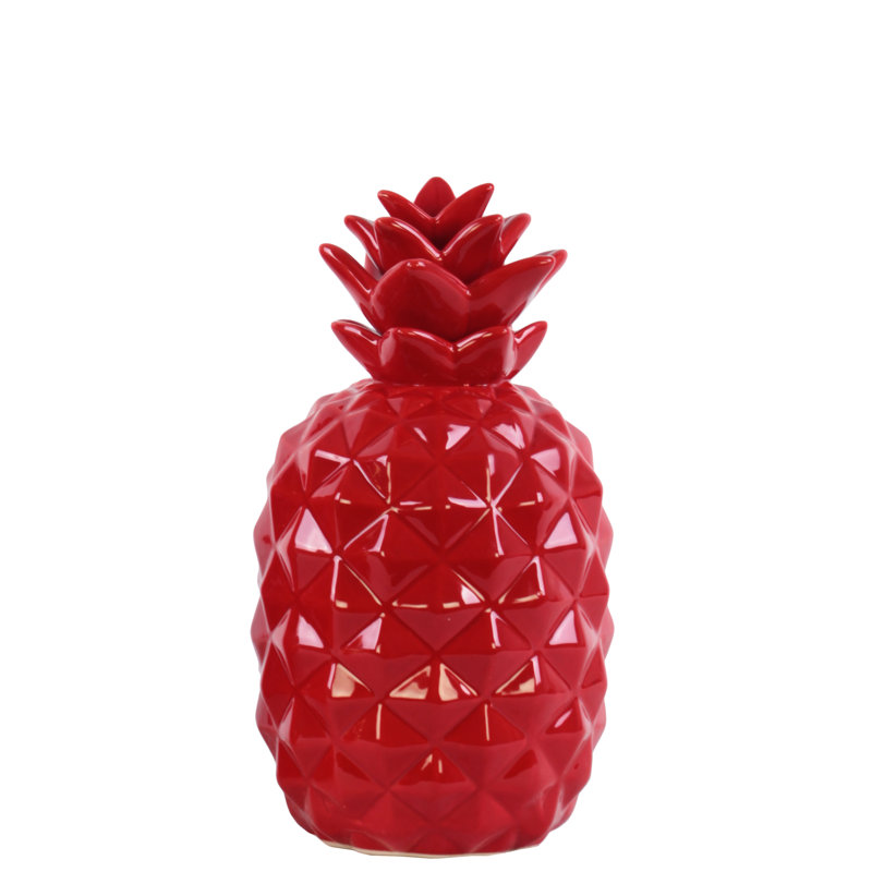 Sculpture ananas Mcdermott, H 14,5 po x l 8,5 po x P 8 po, bleu