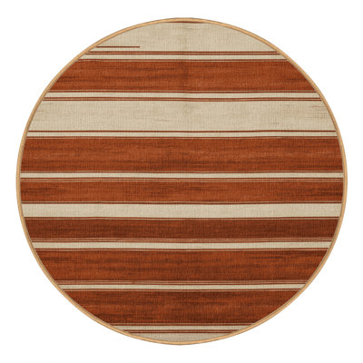  Tapis rayé lavable crème crème