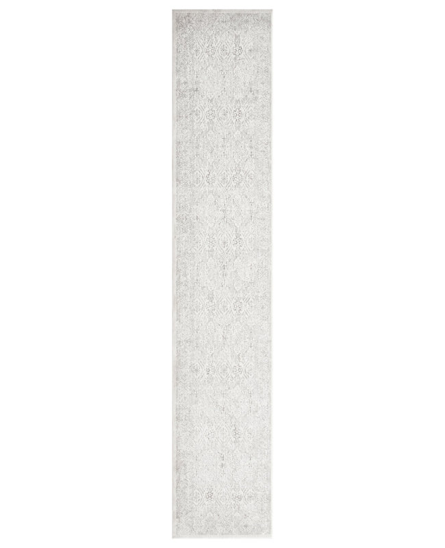 Tapis floral en polypropylène tissé à la machine Brummage, Tapis de couloir 2 pi 7 po x 10 pi