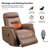  35'' Wide Modern Vegan Leather Electric Power Recliner with Massage & Heat-1144743543