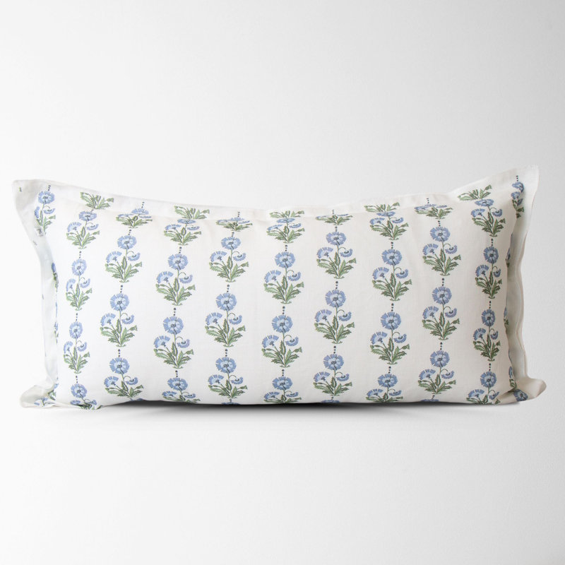 Amalthea Linen Block Print Pillow Cover