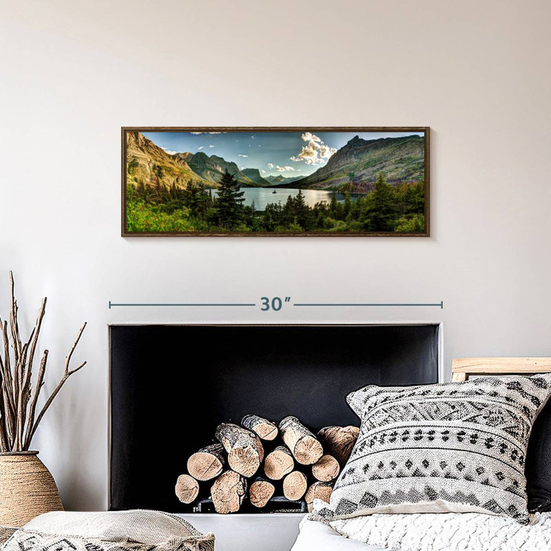 Montana, Montana, 28 po x 10 po, Cadre flottant en noyer