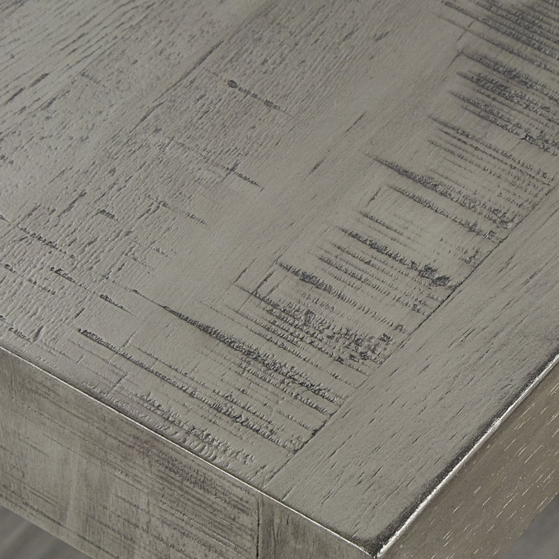 Table de bout à tréteaux avec rangement Isakson, Gris