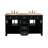 62'' Double Bathroom Vanity with Travertine Top-9282269