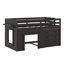 Lit mezzanine simple bas avec tiroirs de rangement-1135982773