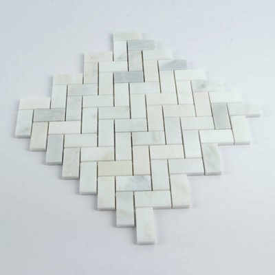 0.94" x 1.96" Marble Mosaic Wall Tile