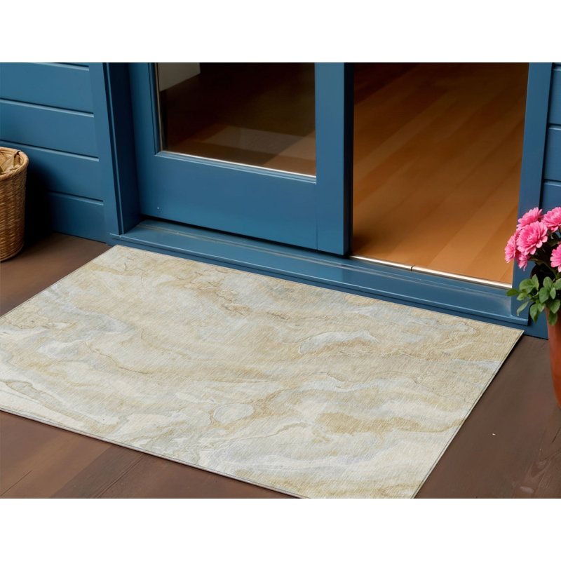 Tapis extérieur lavable abstrait 3 pi x 5 pi