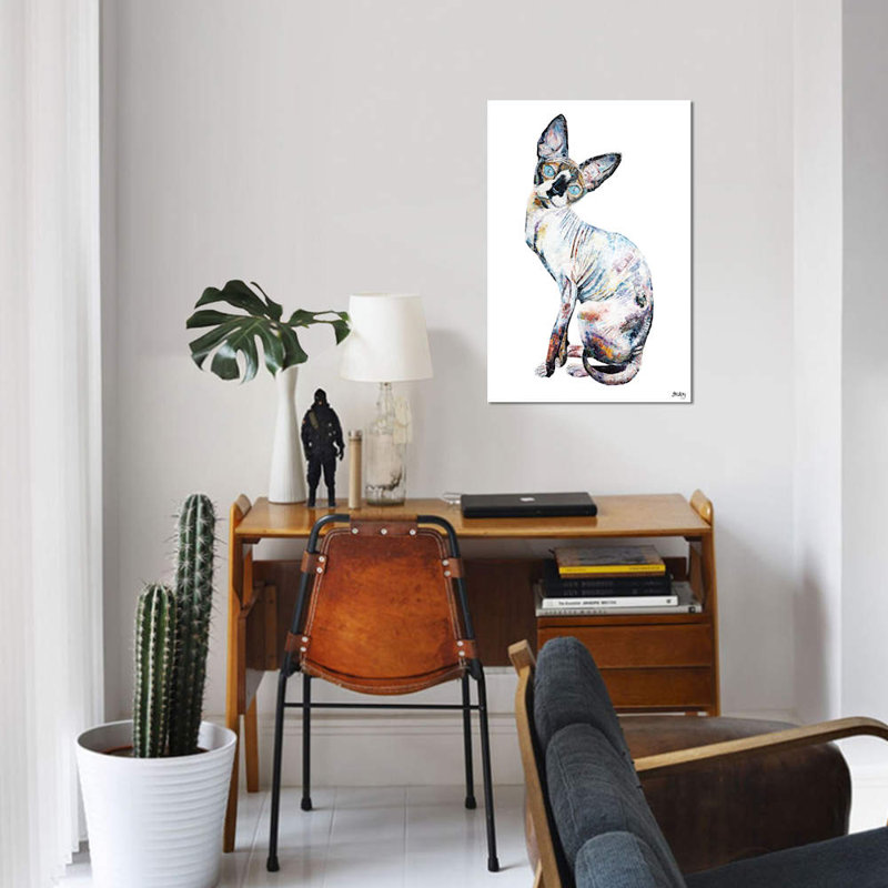 « larry », impression sur toile, H 18 po x l 12 po x P 1,5 po, Pas de tapis, Toile tendue