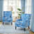 Motif floral bleu