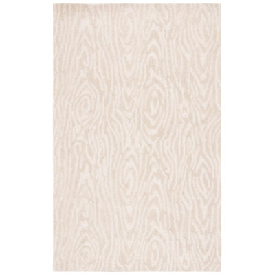 Jhiya Ebony Hand Tufted Wool/Cotton Abstract Rug in Ivory