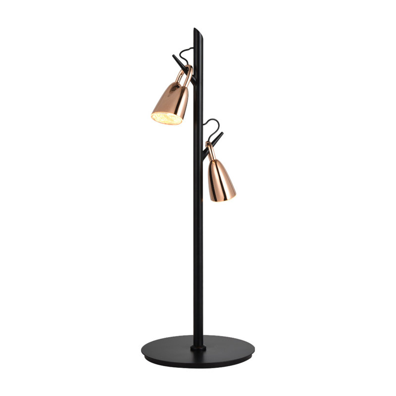 Élégante lampe sur pied en or rose, DEL 10 W, corps en métal avec couvercle en acrylique, 1000 lumens, lumière chaude 3000 K | Conception moderne pour le salon, la chambre à coucher et le bureau, écoénergétique et élégante