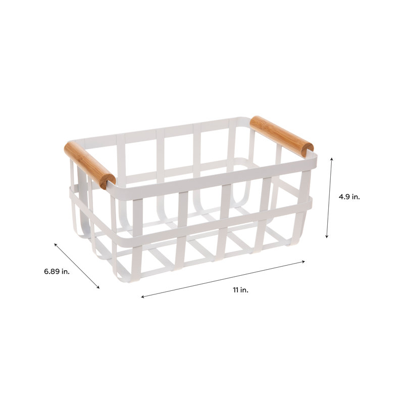 Simplify Decorative Basket, White