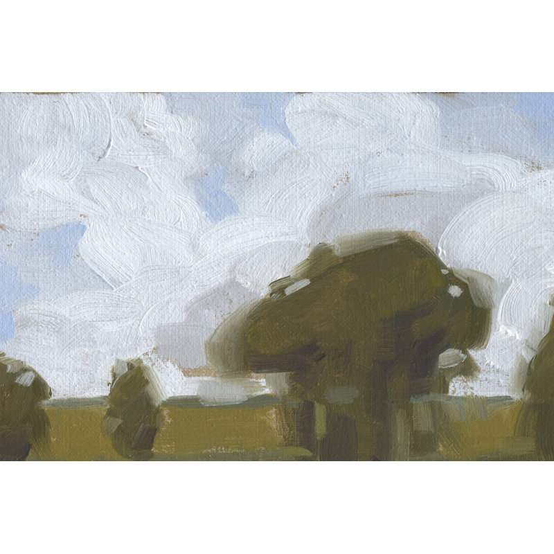 Brushy Summer Sky I by Ethan Harper - Painting Print, 81 cm H x 122 cm W, Black Floater Framed