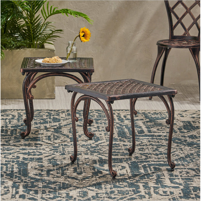 Table de bout LAUGHLIN KD Cast [ensemble de 2 pièces]