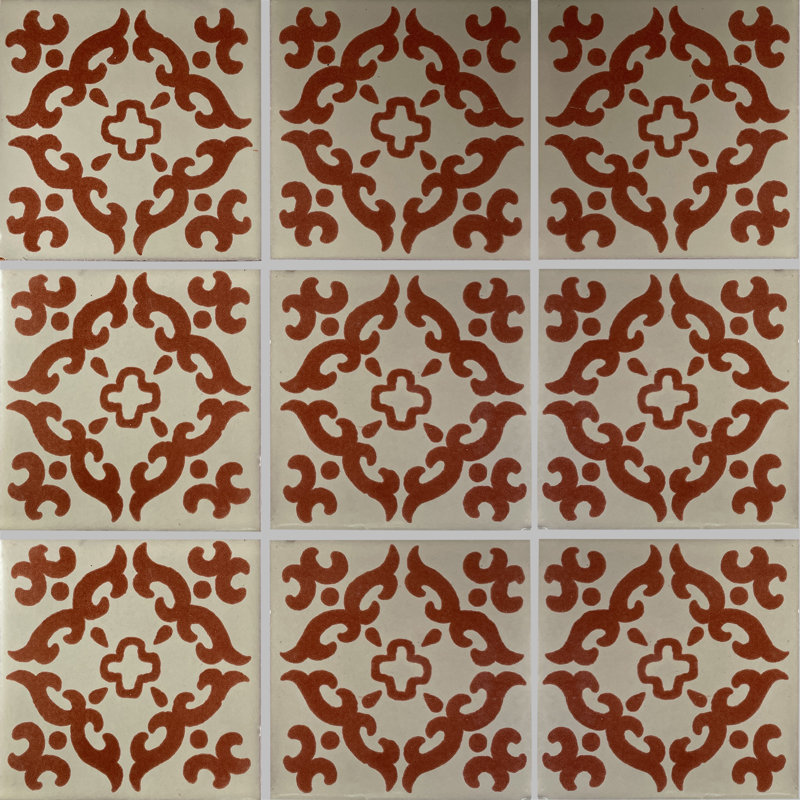 Dosseret en argile de terre cuite à la main 4 pièces 4,2 "x 4,2" TalaMex
