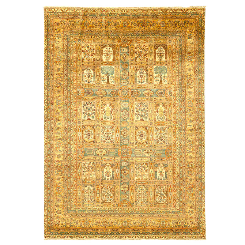 High-Quality Hand-Knotted Cream And Red Area Rug