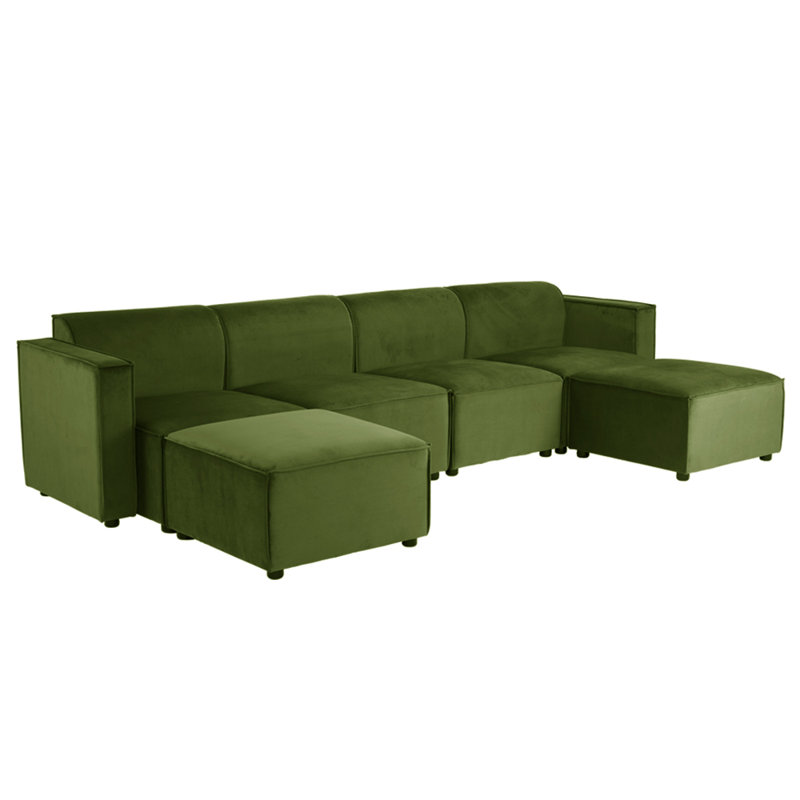 Necie 6 - Piece Living Room Set, Vine Green