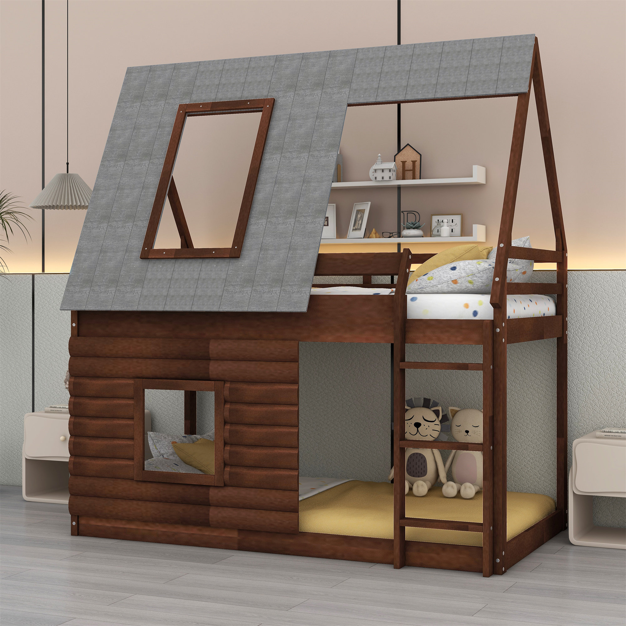 Harper Orchard Alamanda Kids Twin Over Twin Bunk Bed - Wayfair Canada