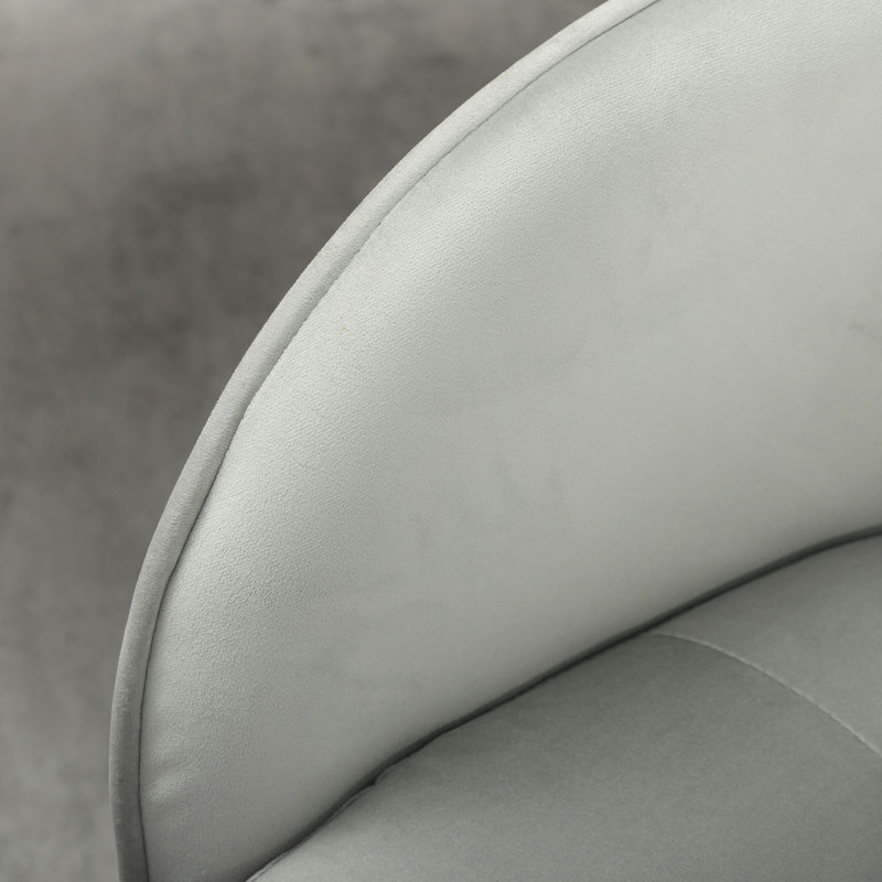 Velvet Office Chair, Grey