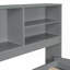 Lit de jour pleine grandeur en bois avec 2 armoires de chevet, tablettes supérieures et amp; 4 tiroirs - aucun sommier nécessaire, robuste et amp; Durable-1273122601