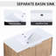Meuble-lavabo 84 po avec lavabo et armoire latérale 84 po - Charnières de porte à fermeture douce pour une salle de bain facile Esthétique silencieuse et silencieuse-681399284