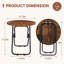 Table d'appoint ronde et pliante, table d'appoint pliable pliable, petite table de bout pliante et compacte, table de collation pliable-133085611-133754508