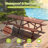Extra Large 95-Inch Rustic Brown Outdoor Picnic Table Set With Benches - Fits 12 Persons Comfortably