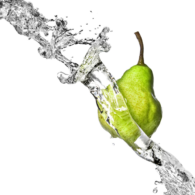 Green Pear by ArtJazz - Wrapped Canvas Print, 30cm H x 30cm W