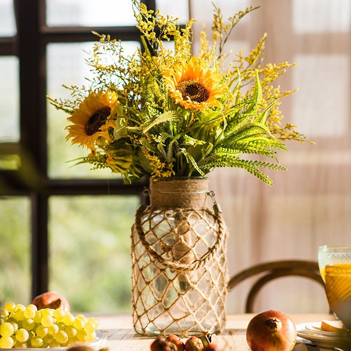 Arrangement floral à tournesol artificiel bouquet