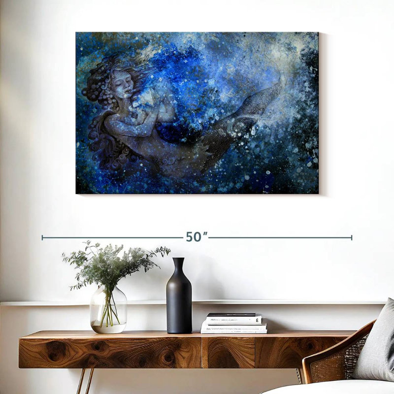 Kelan Abstract Mermaid, 26" H x 39" W