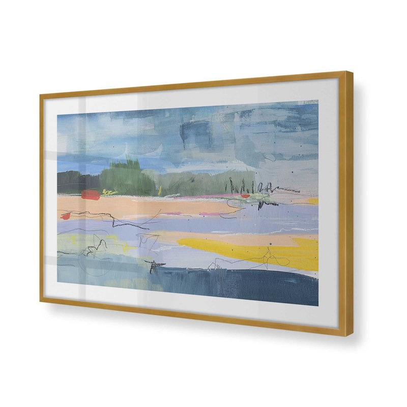 " Evening Radiance " by Jan Weiss, Polished Gold, 25.25" H x 37.25" W x 1.25" D