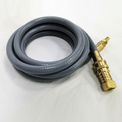 Tuyau de gaz naturel de 12 pi avec raccord rapide pour grils à double combustible Chauffe-terrasse Four à pizza Fabrication en caoutchouc et en laiton Utilisation durable Chauffe-eau à alimentation sécuritaire Installation facile Raccords sécurisés