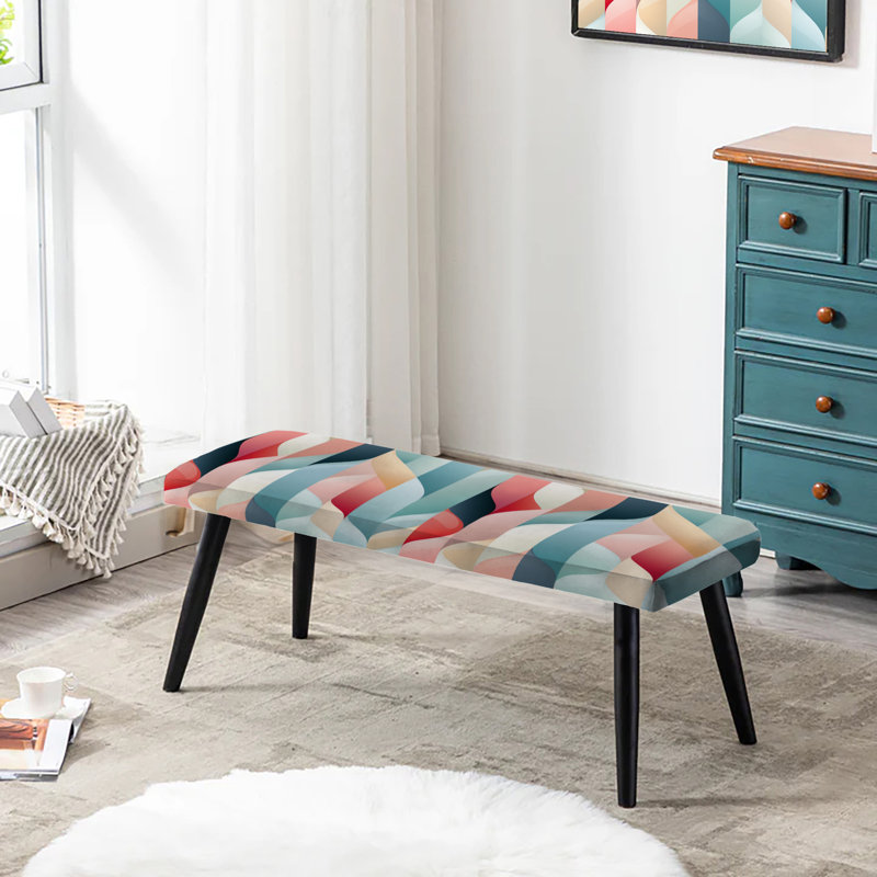 Banc rembourré noir Subdued Elegance