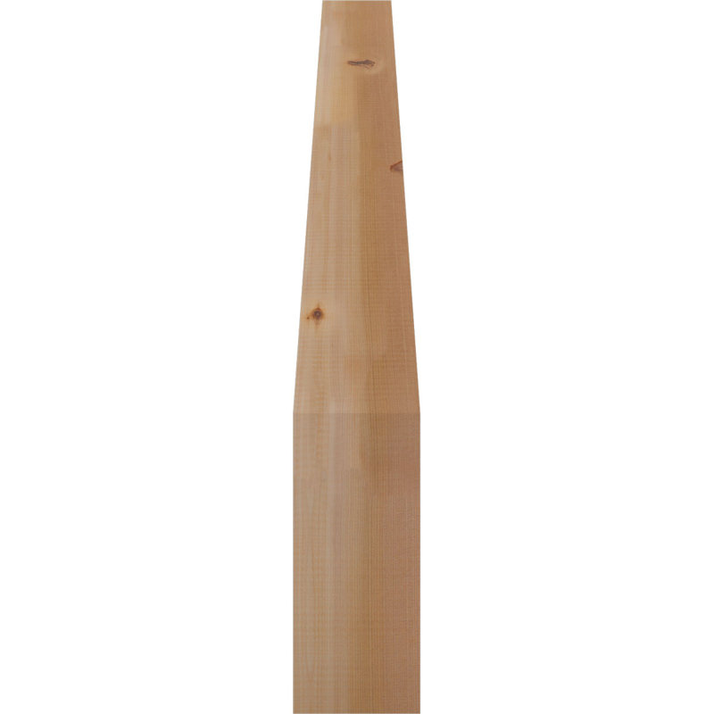 Attelle de genou Funston, Cèdre rouge, Lisse, H 40 po x l 5,5 po x P 36 po