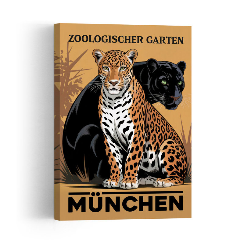 Munich Zoo Jaguar Panther Contemporary Wall Art Print by Andreas Magnusson - Wrapped Canvas Print, 91.44cm H x 60.96cm W