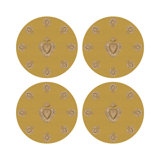Ex vote Vegan Leather Round Pebble Placemat