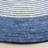 Braided Hand Woven Wool/Cotton Abstract Rug in Navy/Ivory-2019352680