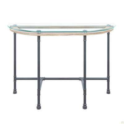 Table de canapé en verre transparent Brantley