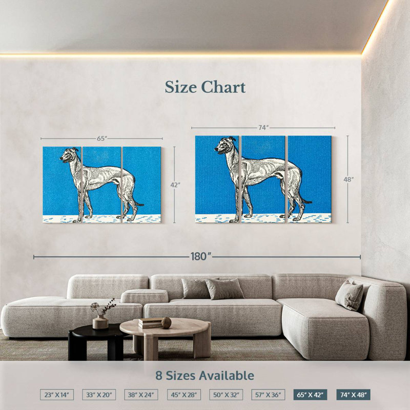 Brampt Greyhound III, 42" H x 65" W