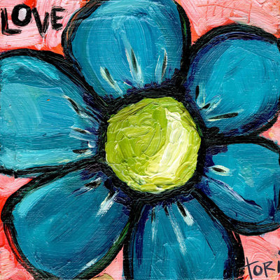 " Love Blue Flower " by Tori Campisi