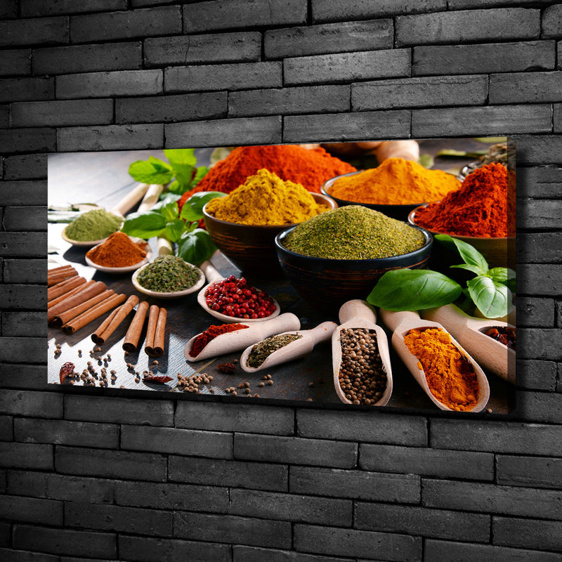 Colorful Spices - No Frame Print on Canvas