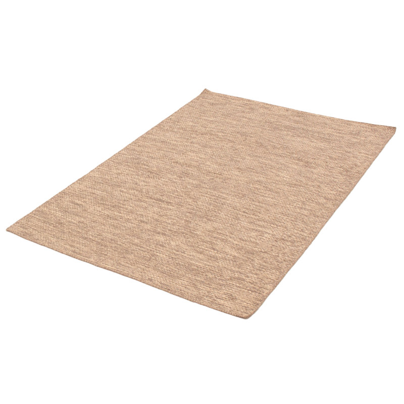 Tapis taupe en laine tressé à la main Baltierra