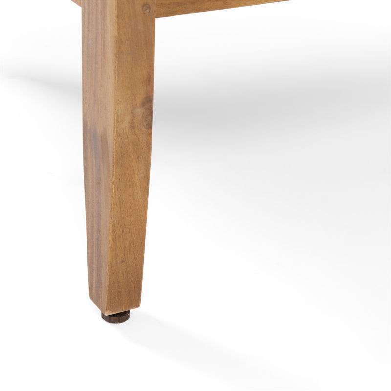 Fauteuil club d'extérieur en bois avec coussin